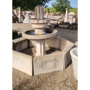 Fuente de centro-blanca